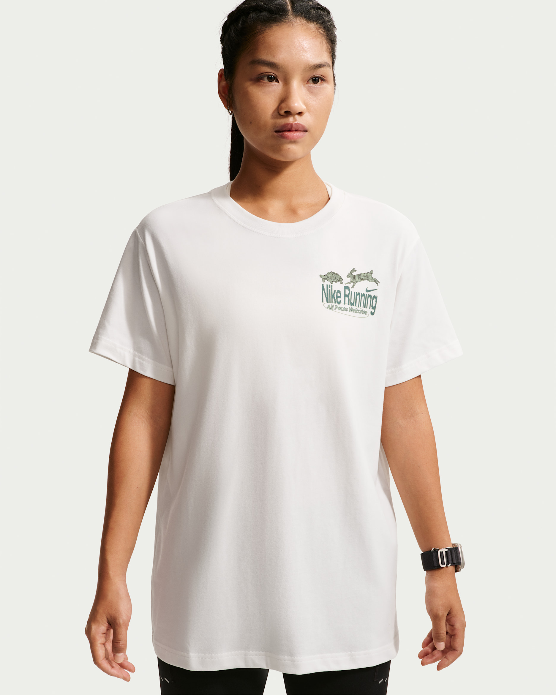 トップス [OPTSTUFF] DRAWSTRING TECH T-SHIRT L Nike Swift Women's Dri-FIT Oversized Running T-Shirt. Nike ID
